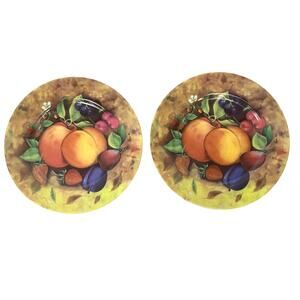 St. Limoges Retired Fiorilli Fruit Still Life 7.5" Salad/Dessert Plates-Set of 2